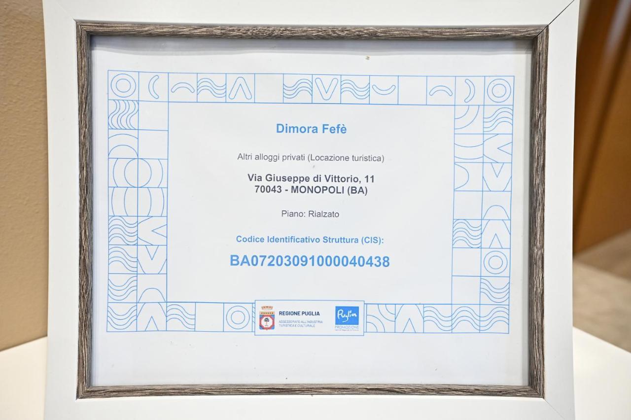 Dimora Fefe Apartment Monopoli Bagian luar foto